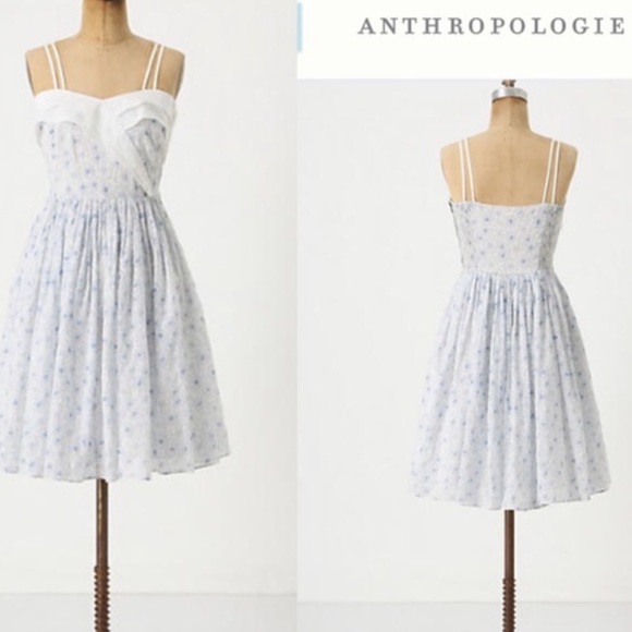 Anthropologie Dresses & Skirts - Girls From Savoy Beau Ideal Blue Floral Dress 2